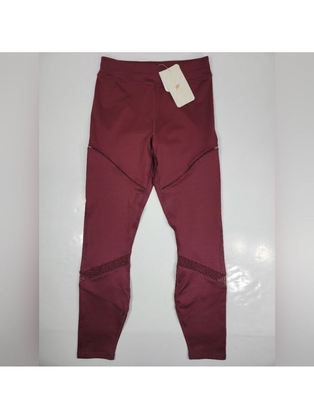 NEW Fabletics High Waisted Statement Powerlite 2.0 Women’s S/6 Leggings Burgundy